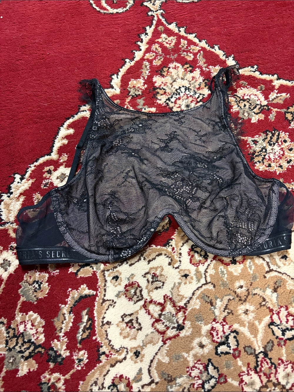Victoria's Secret Black Sheer Lace Underwire Bralette